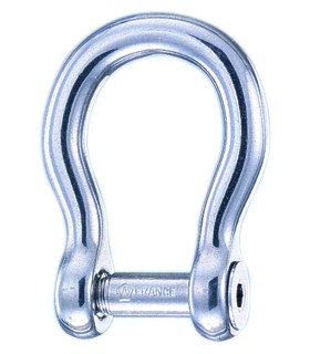 Manille lyre 8mm libre forgée axe 6 pans inox