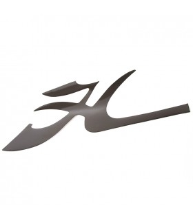 Autocollant coque Flying H noir 150mm