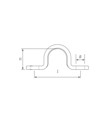 Pontet inox 30x12x5mm