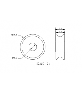 Réa nylon 20x7x6mm