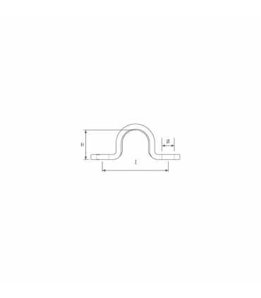 Pontet inox 39x14x4mm