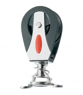 Poulie simple émerillon 40mm sur ressort et pontet