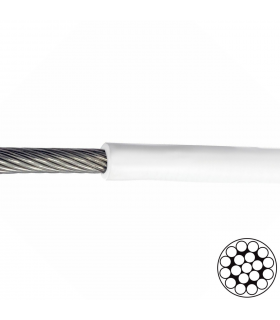 Câble inox monotoron gainé 1x19 4mm