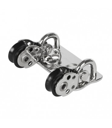 Plaque inox cunningham / bordure avec poulie 16mm Harken pour ILCA®