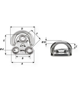 Cadène articulée 6mm Titane