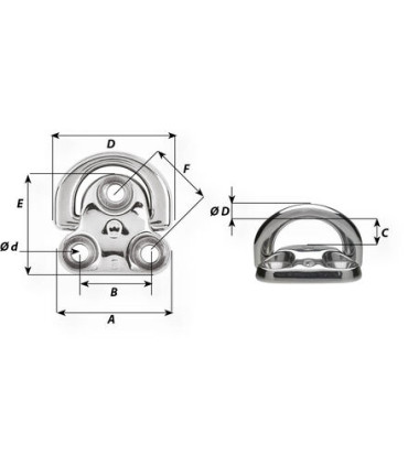 Cadène articulée Ø8mm Titane
