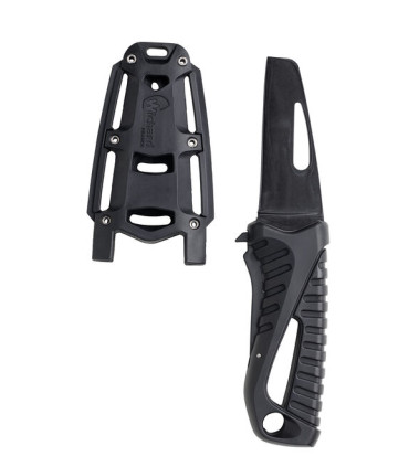 Couteau de sauvetage Rescue lame fixe lisse avec étui