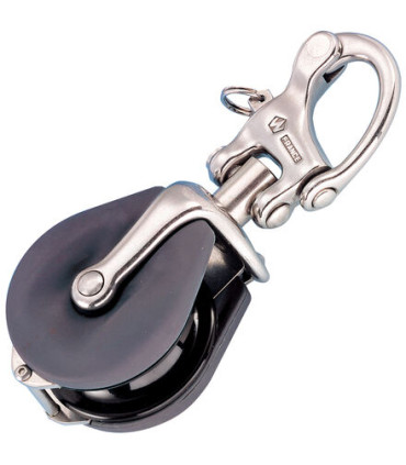 Poulie ouvrante à mousqueton pour cordage max Ø18mm