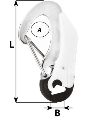 Mousqueton double sécurité 115mm