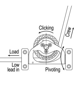 Poulie winch 60mm basculante avec taquet Séries 60