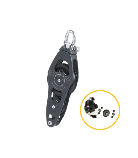 Poulie violon émerillon ringot taquet à billes Ø70/44mm
