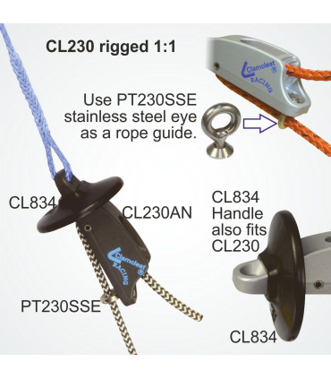 Clam alu Racing junior MK1 avec molette anodisation dure CL230