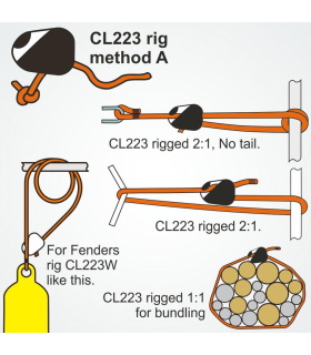 Clam à boucle nylon CL223