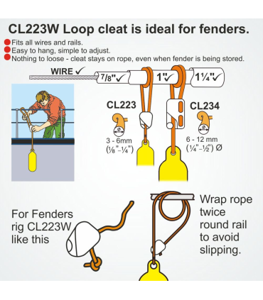 Clam à boucle nylon CL223
