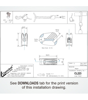 Clam à boucle nylon CL223