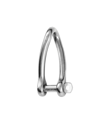 Manille torse 8mm imperdable forgée inox