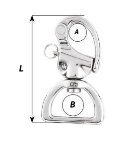 Mousqueton de drisse pour sangle 80mm HR