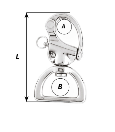Mousqueton de drisse pour sangle 80mm HR
