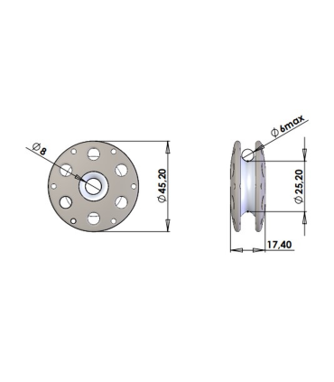 Poulie ronde lashing KB6