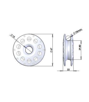 Poulie ronde lashing KB10