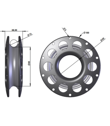 Poulie ronde lashing KB16