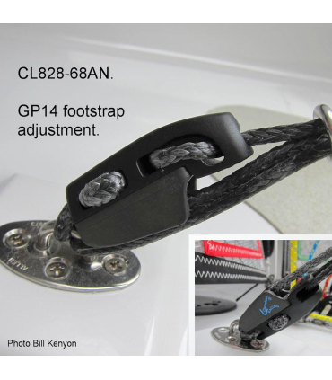 Clam alu Racing Aero Cleat anodisation dure CL828-68AN