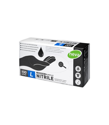 Gants jetables noir en nitrile (x 100)