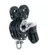 Poulie triple winch 57mm double 40mm Carbo Ratchamatic®