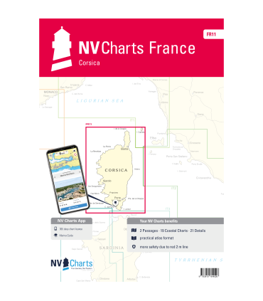 Carte NVCharts - FR11 - Corsica