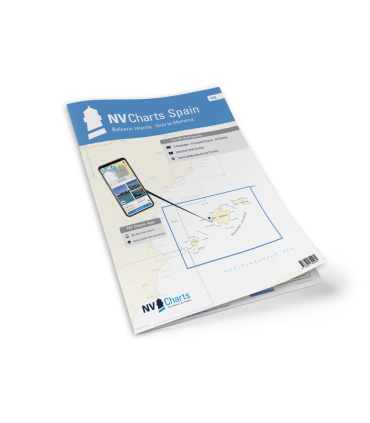 Carte NVCharts - ES2 - Balearic Islands, Ibiza to Menorca