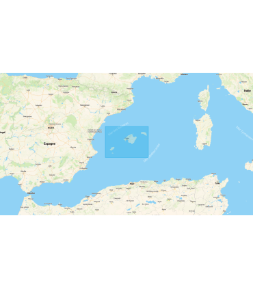 Carte NVCharts - ES2 - Balearic Islands, Ibiza to Menorca