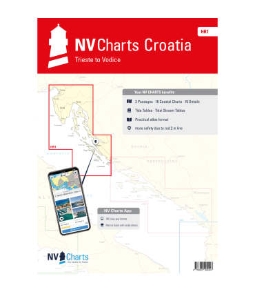Carte NVCharts - HR1 - Trieste to Vodice