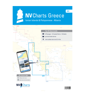 Carte NVCharts - GR1 - Ionian Islands & Peloponnese to Albania