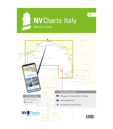 Carte NVCharts - IT1 - Menton to Elba
