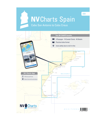 Carte NVCharts - ES1 - Cabo San Antonio to Cabo Creus