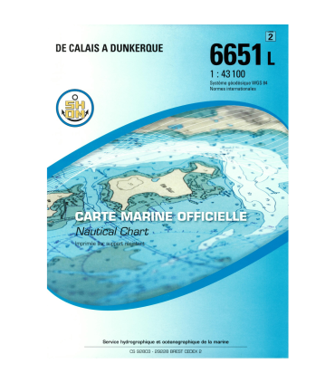 Carte SHOM 6651L - De Calais À Dunkerque