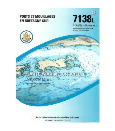 Carte SHOM 7138L - Ports Et Mouillages En Bretagne Sud