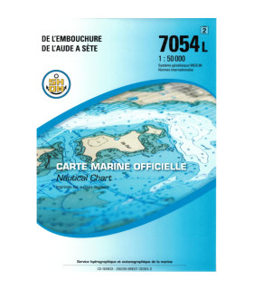 Carte SHOM 7054L - De L’Embouchure De L’Aude À Sète