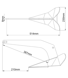 Ancre Charrue DC ANCHOR 4kg acier galvanisé