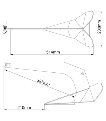 Ancre Charrue DC ANCHOR 4kg acier galvanisé