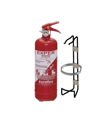 Extincteur à poudre ABC 1kg manomètre percuteur metal