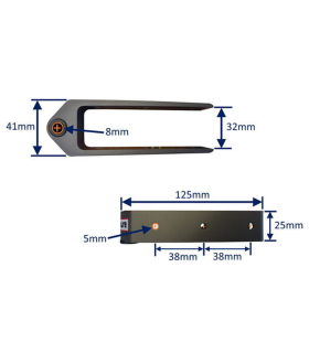Fémelot safran Ø8mm 6 trous 32mm bagué