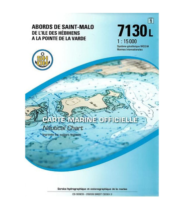 Carte SHOM 7130L - Abords De Saint-Malo - De L’Île Des Hébihens À La Pointe De La Varde