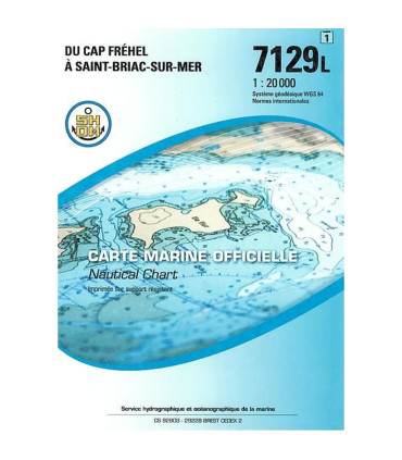 Carte SHOM 7129L - Abords De Saint-Malo - De L’Île Des Hébihens À La Pointe De La Varde (copie)