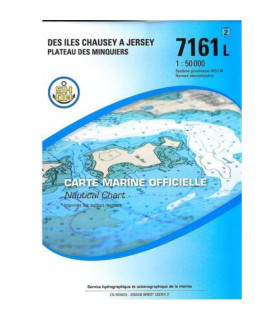 Carte SHOM 7161L - Des îles Chausey à Jersey – Plateau des Minquiers