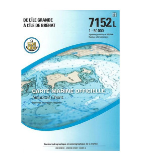Carte SHOM 7152L - De l'Île Grande à l'Île de Bréhat