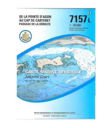 Carte SHOM 7157L - De la Pointe d'Agon au Cap de Carteret – Passage de la Déroute