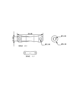 Os de chien 6x23mm Alu