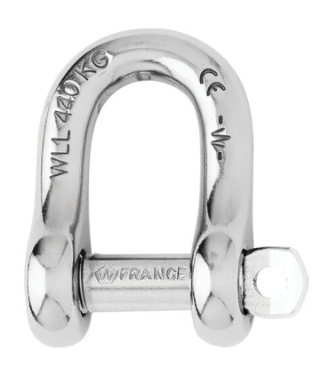 Manille droite 6mm imperdable forgée inox