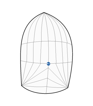 Spi Vent d'Ouest triradial régate